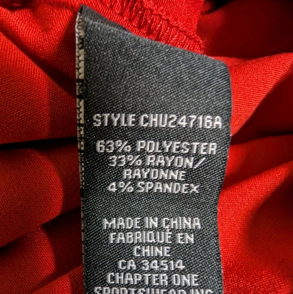 Nicole Miller Red Wide Leg Pants Size Medium - Picture 7 of 8